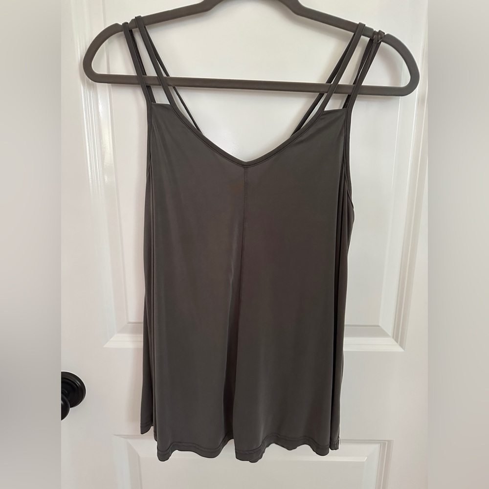 Silky gray tank top